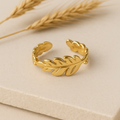 Anillo Espiga Baño de Oro