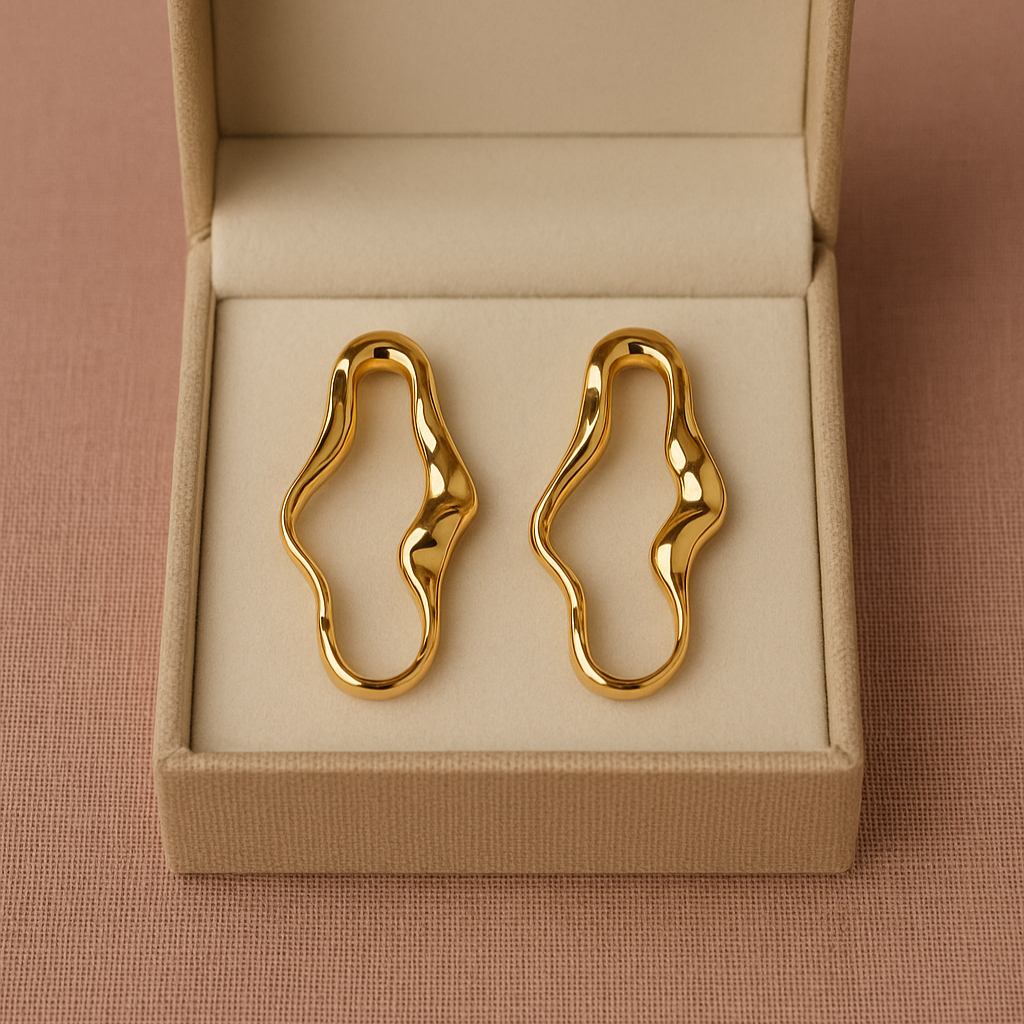Pendientes Flow Baño de Oro