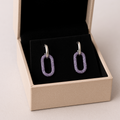 Pendientes Lila Plateados
