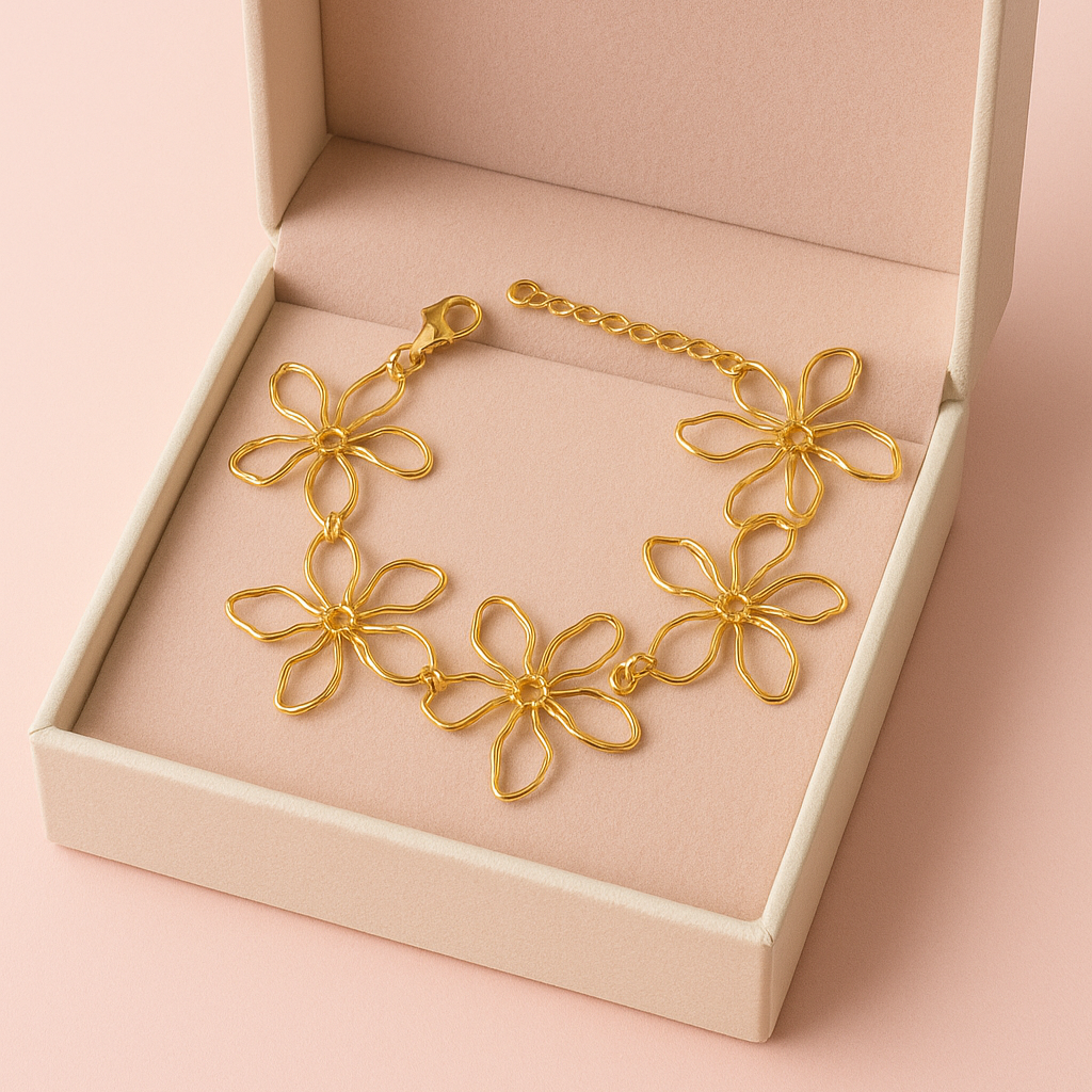 Pulsera Petals Baño de Oro