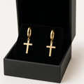 Pendientes Cross Baño de Oro