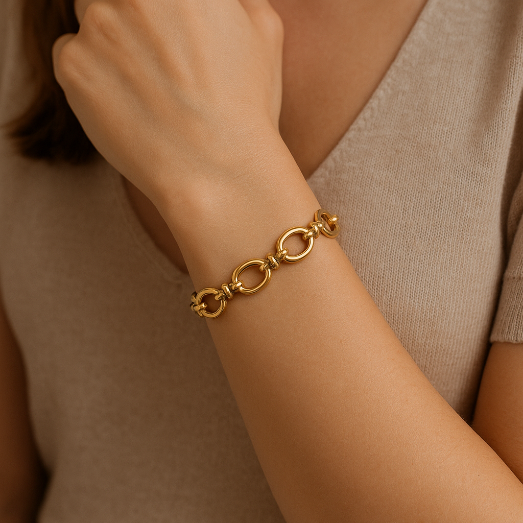 Pulsera Fare Baño de Oro