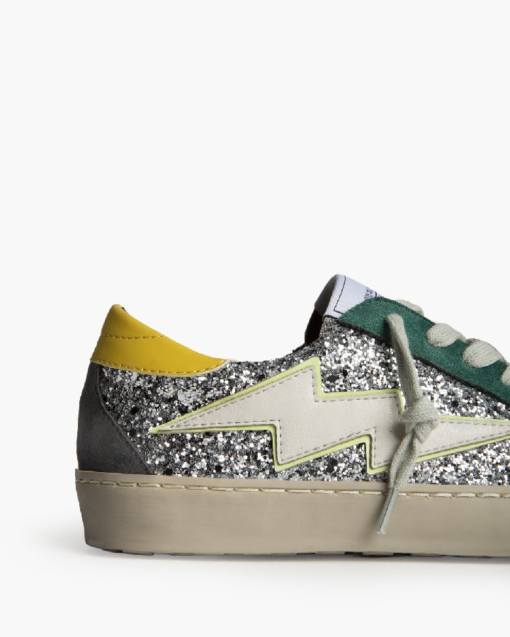 Zapatillas rayo con purpurina mujer – Tallas 35 a 41 | Tallan grandes, pedir una talla menos