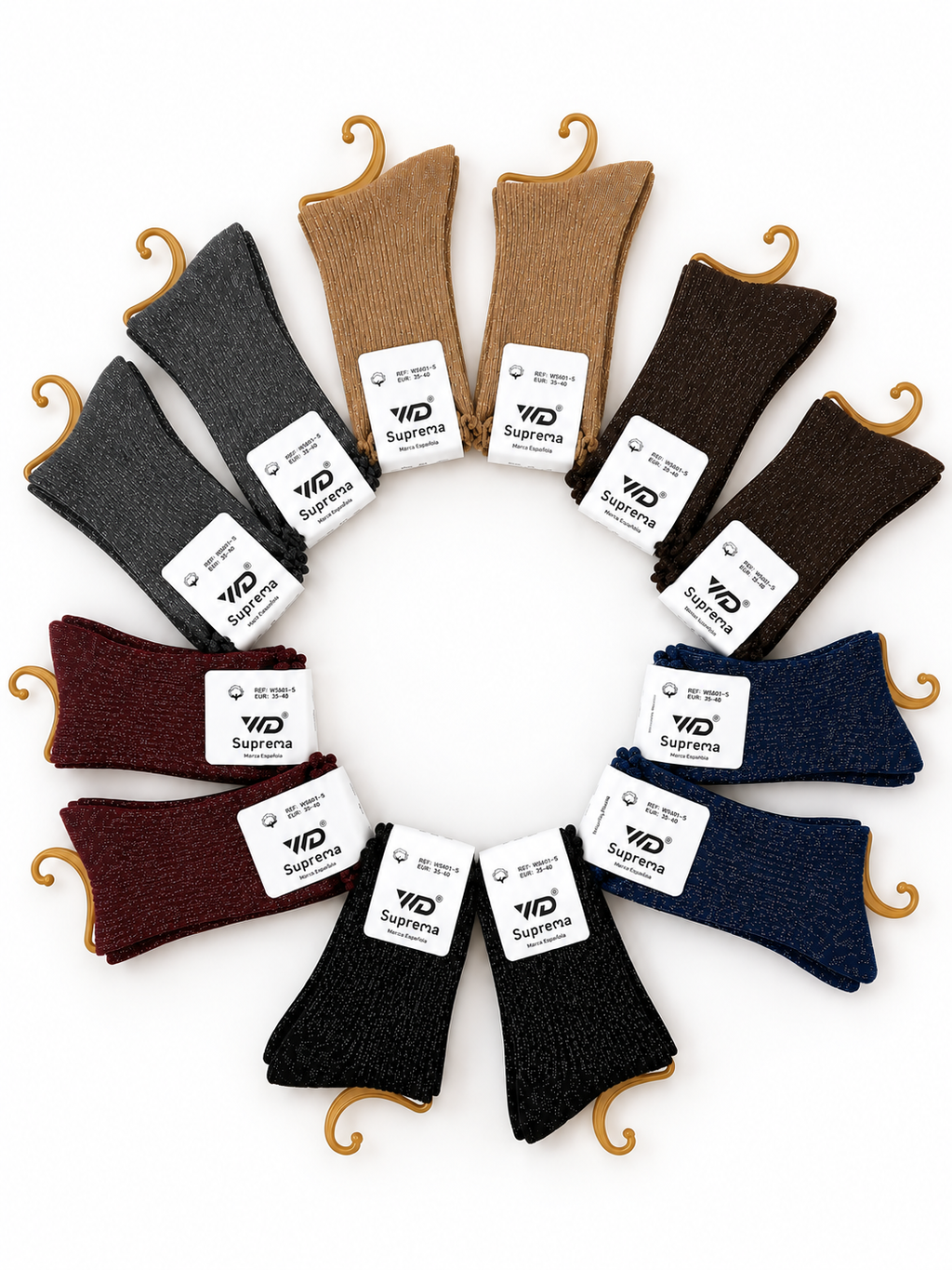Calcetines de Brillo con Ribete Fruncido para Manoletinas y/o Mocasines | Algodón | Talla 35-40