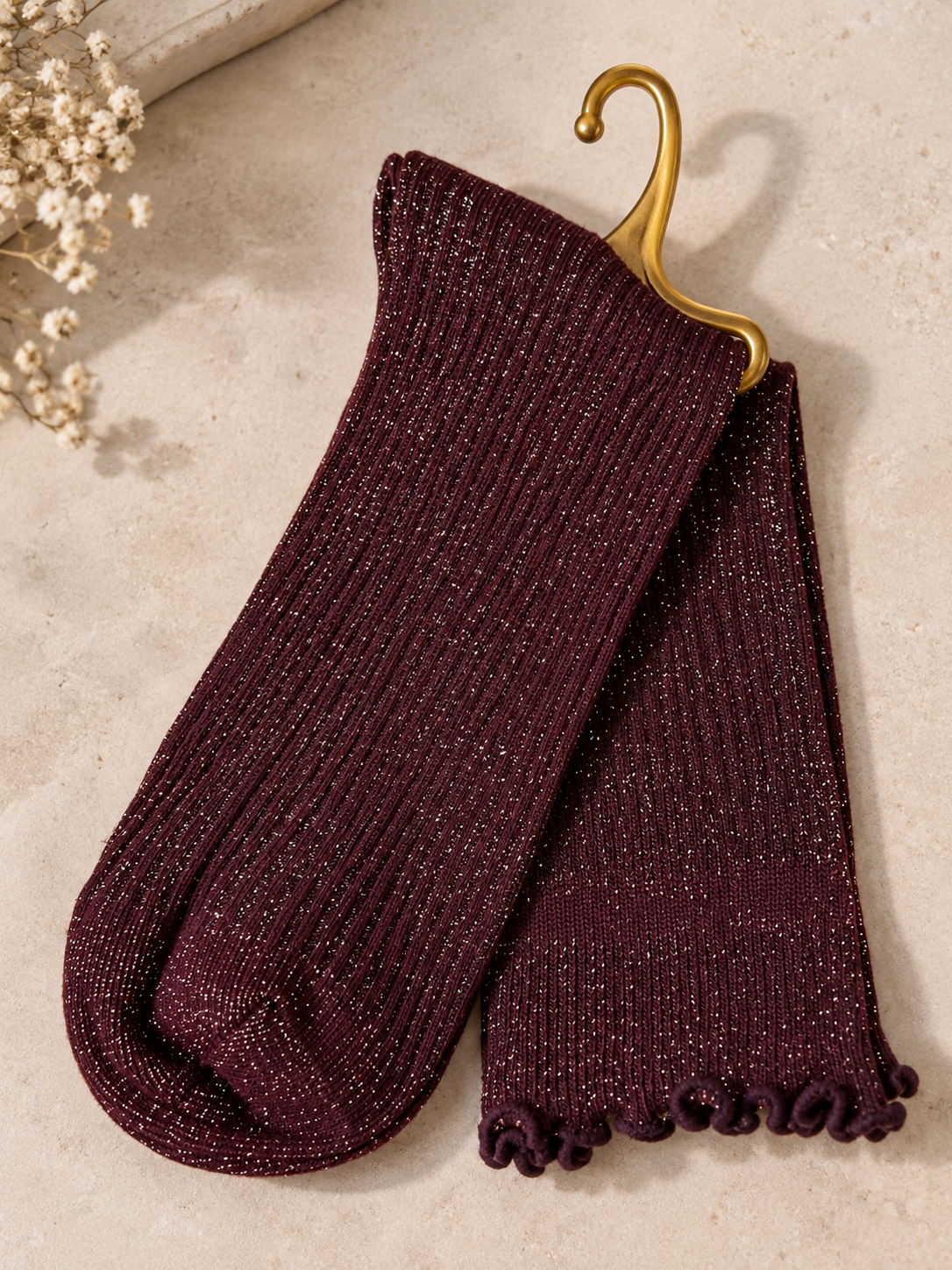 Calcetines de Brillo con Ribete Fruncido para Manoletinas y/o Mocasines | Algodón | Talla 35-40