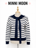 Jersey Fino de Rayas con Sobrejersey Extraíble Anudado | Efecto Dos Piezas Elegante