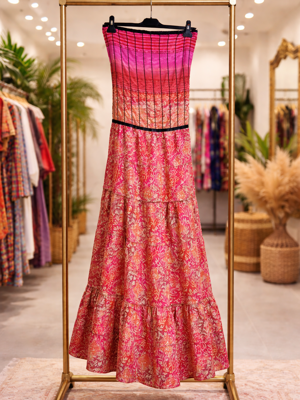 Vestidos indios palabra de honor | Talla única (ajustable desde talla 34 hasta 42)