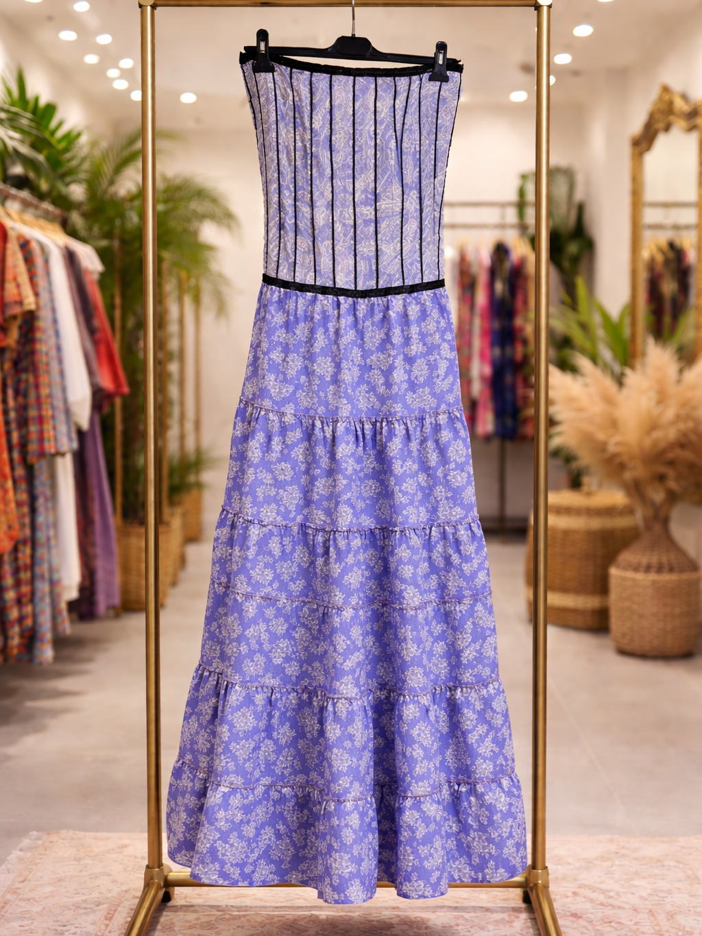 Vestidos indios palabra de honor | Talla única (ajustable desde talla 34 hasta 42)