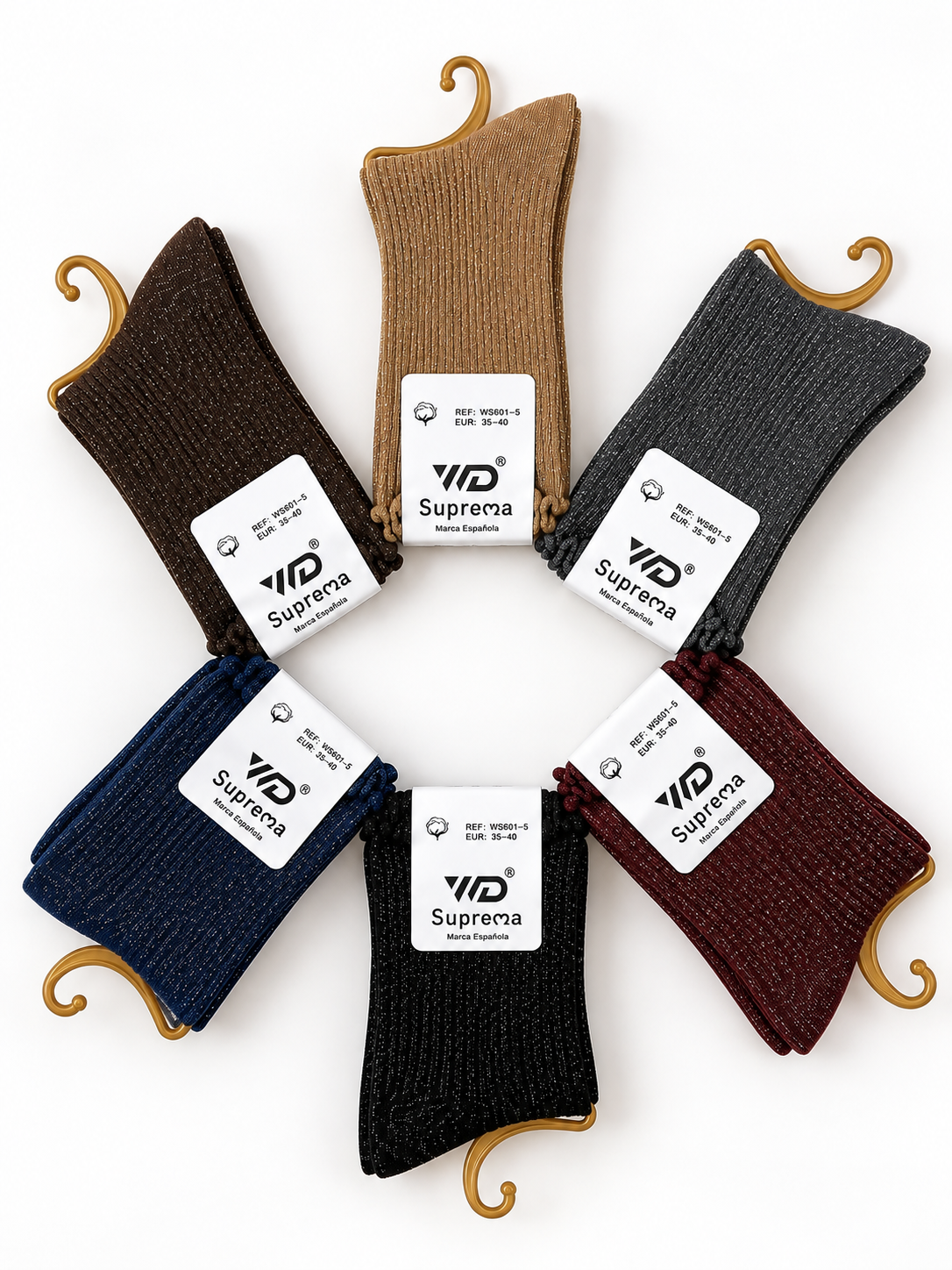 Calcetines de Brillo con Ribete Fruncido para Manoletinas y/o Mocasines | Algodón | Talla 35-40