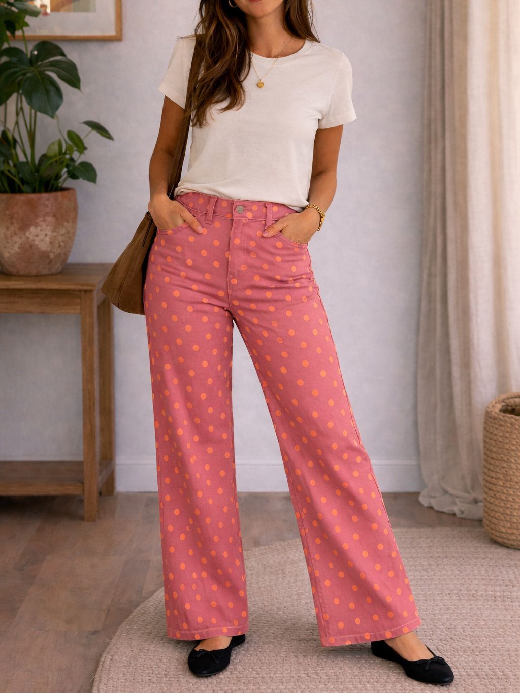 Pantalón de Rayas Bicolor Estructurado | Fabricado en Italia