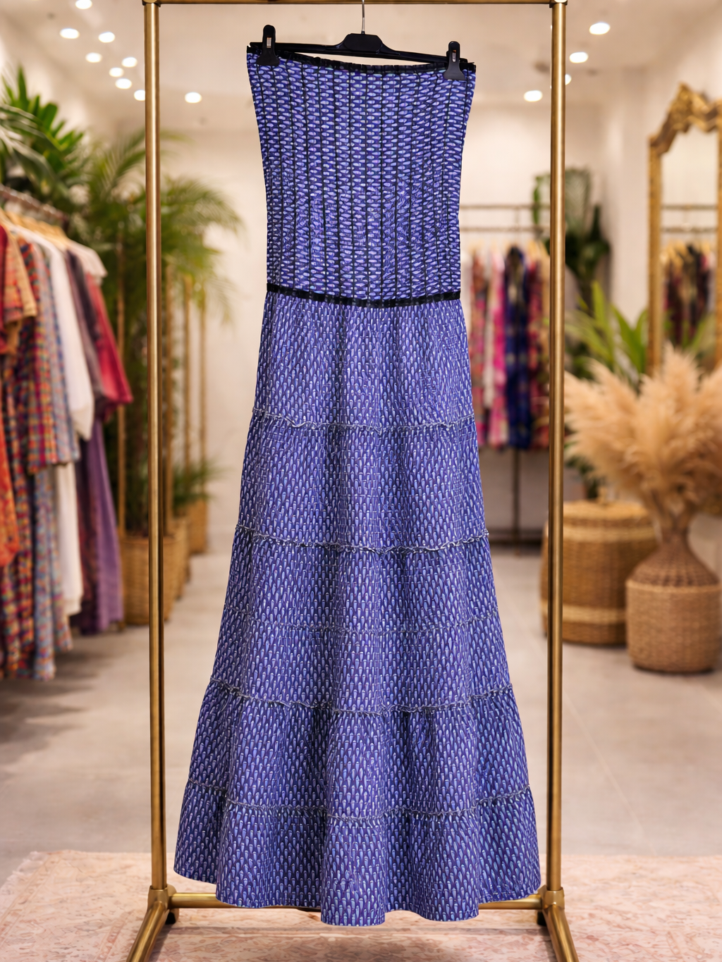 Vestidos indios palabra de honor | Talla única (ajustable desde talla 34 hasta 42)
