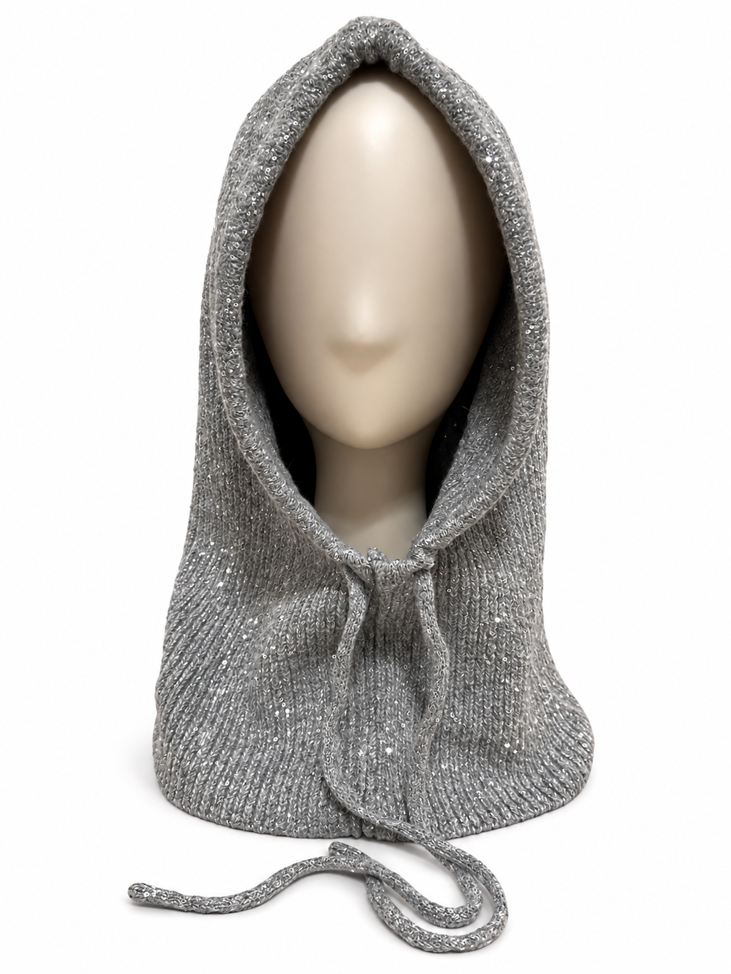 Balaclava Brillo Ligero de Punto y Cordón Ajustable