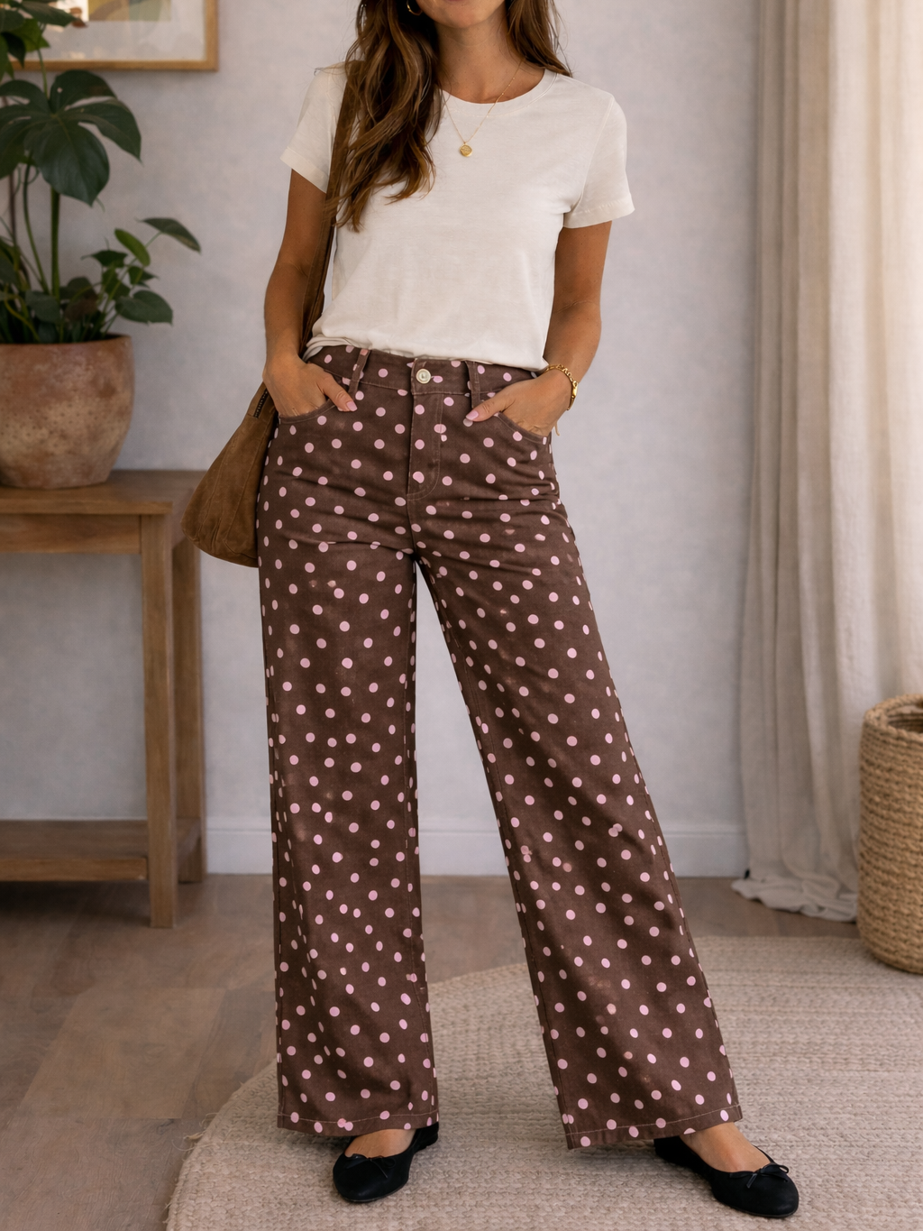 Pantalón de Rayas Bicolor Estructurado | Fabricado en Italia