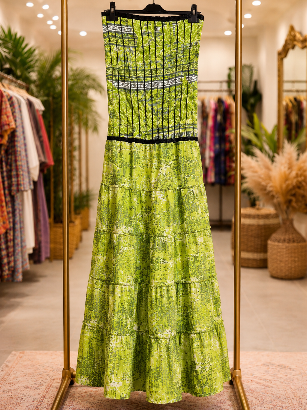 Vestidos indios palabra de honor | Talla única (ajustable desde talla 34 hasta 42)