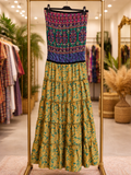 Vestidos indios palabra de honor | Talla única (ajustable desde talla 34 hasta 42)