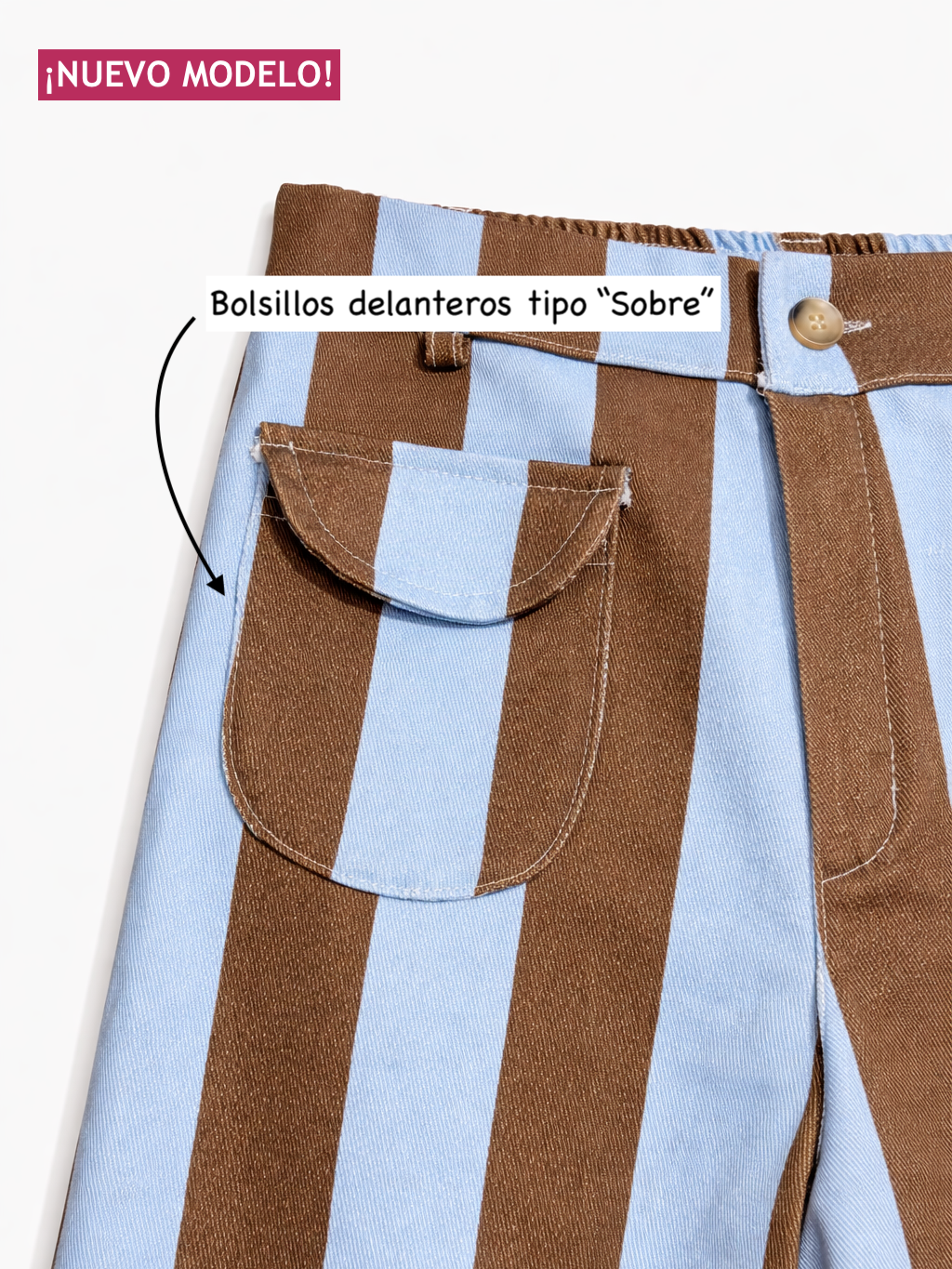 Pantalón de Rayas Bicolor Estructurado | Fabricado en Italia