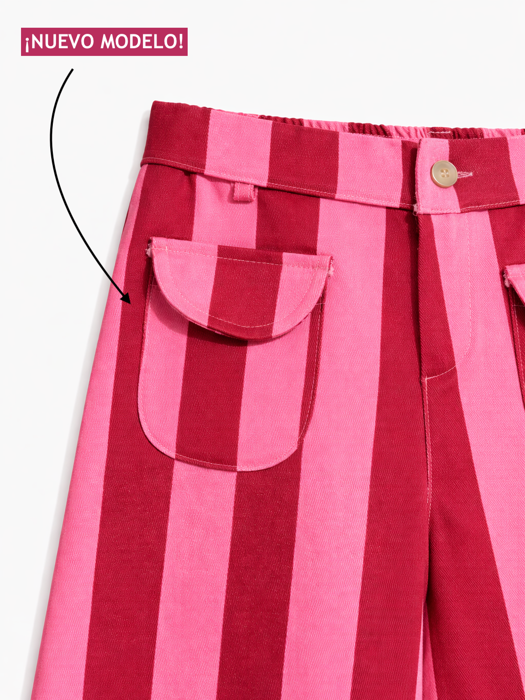 Pantalón de Rayas Bicolor Estructurado | Fabricado en Italia