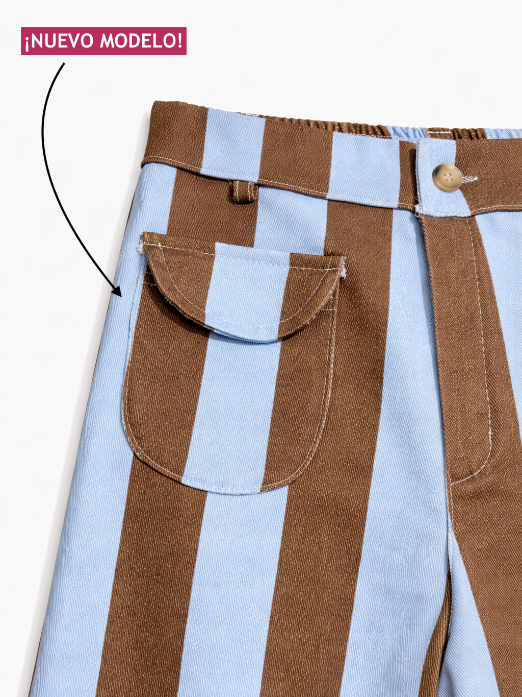 Pantalón de Rayas Bicolor Estructurado | Fabricado en Italia