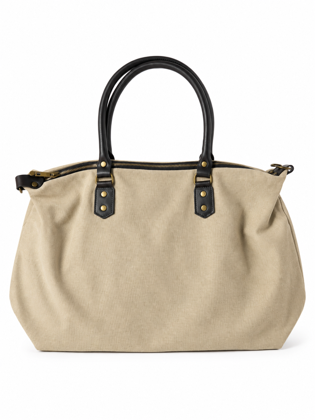 Bolso Personalizado con Iniciales – 49×30×14 cm | Loneta con Asas de Piel