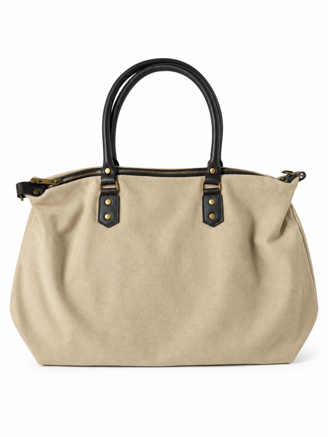 Bolso Personalizado con Iniciales – 49×30×14 cm | Loneta con Asas de Piel