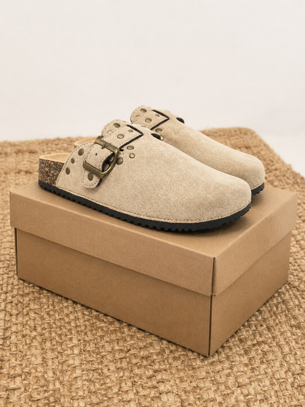 Zuecos Plataforma con Tachas para Primavera | Con Hebilla y Suela Ergonómica