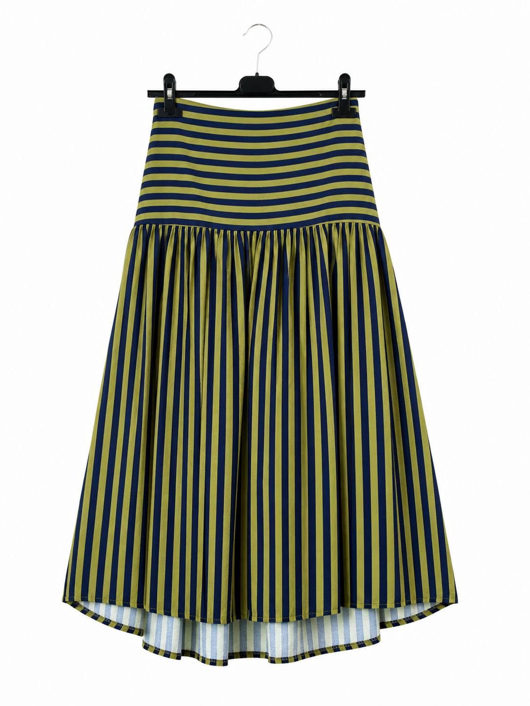 Blusa de Rayas Fruncido Bicolor o Falda midi de Rayas Mujer | Conjunto o por separado