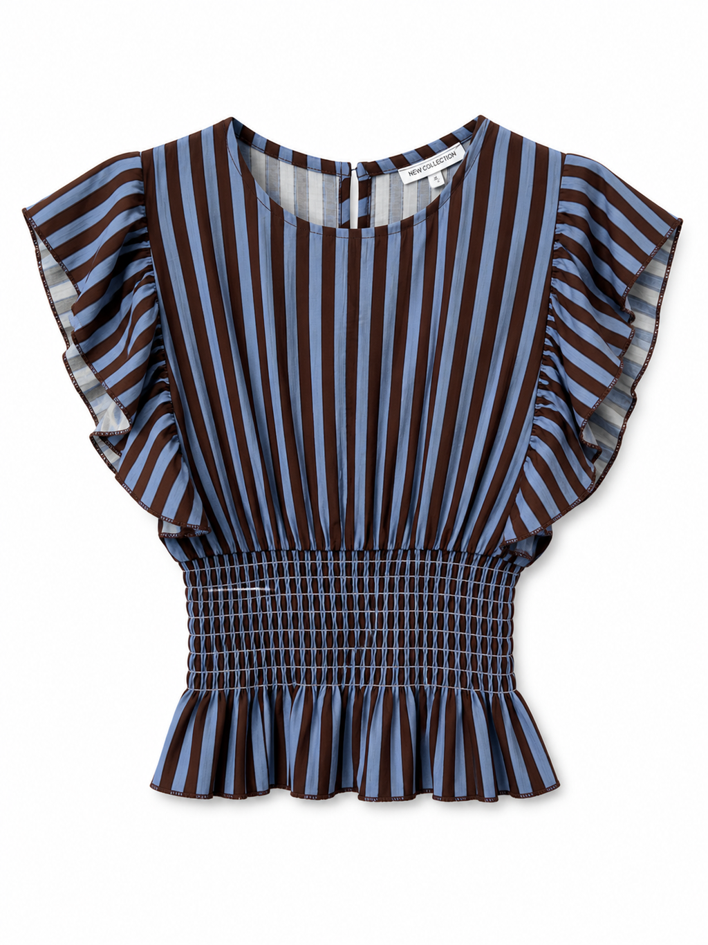 Blusa de Rayas Fruncido Bicolor o Falda midi de Rayas Mujer | Conjunto o por separado