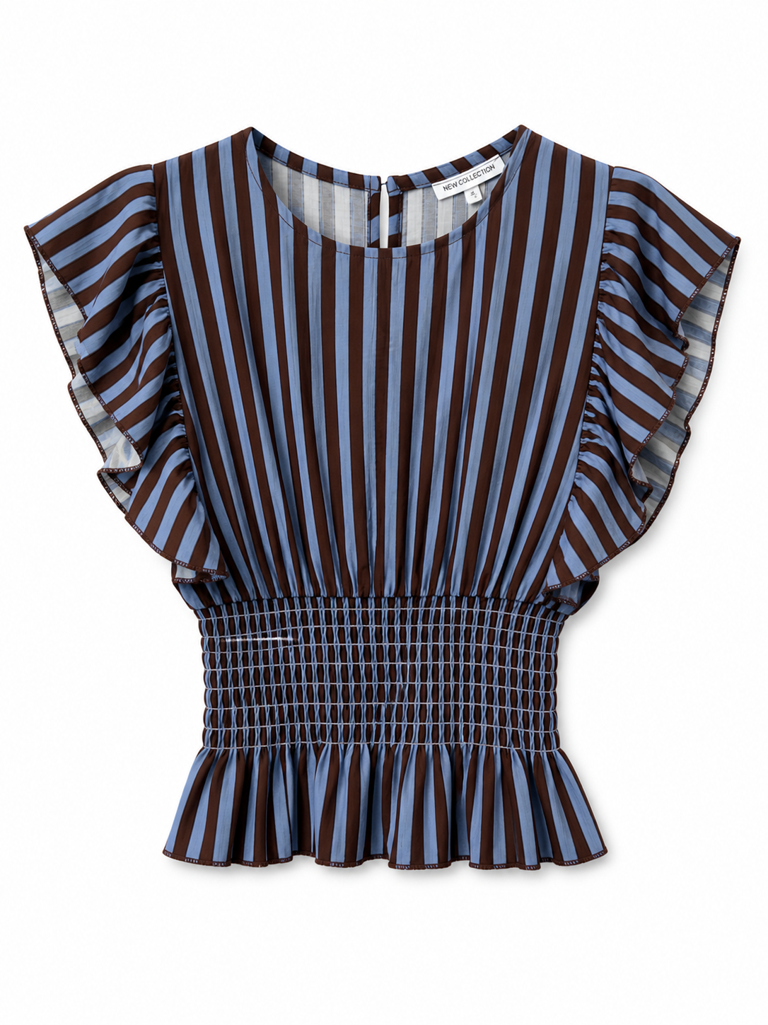 Blusa de Rayas Fruncido Bicolor o Falda midi de Rayas Mujer | Conjunto o por separado