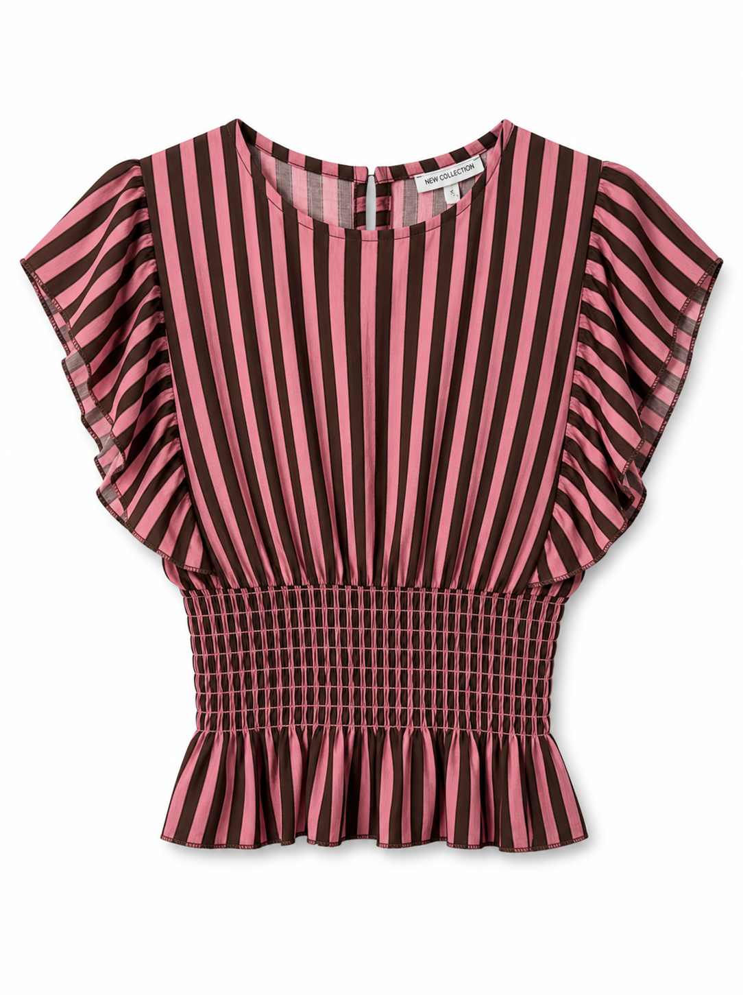 Blusa de Rayas Fruncido Bicolor o Falda midi de Rayas Mujer | Conjunto o por separado