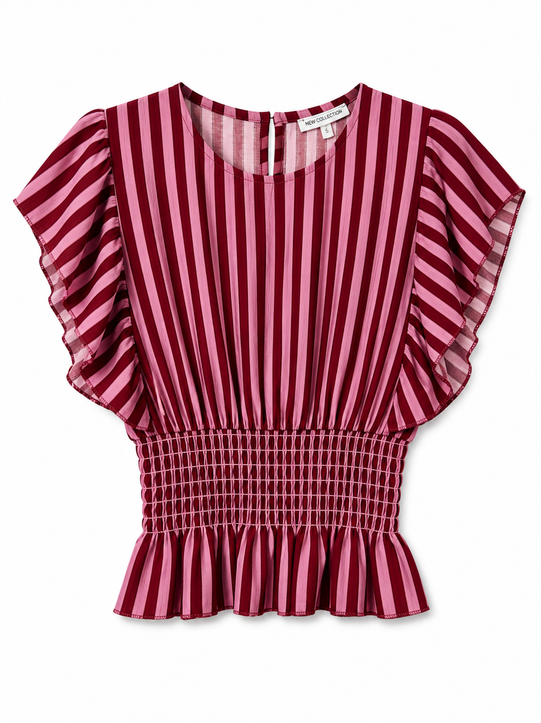 Blusa de Rayas Fruncido Bicolor o Falda midi de Rayas Mujer | Conjunto o por separado