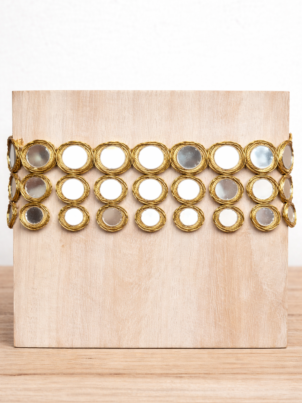 Choker espejos Dorado mujer