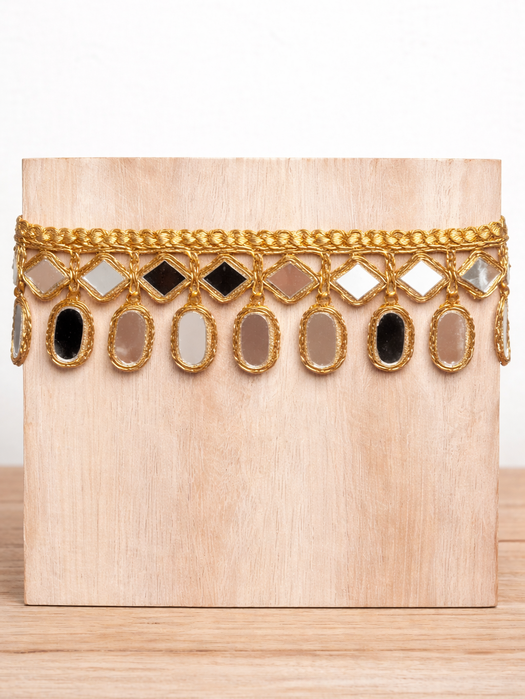 Choker espejos Dorado mujer