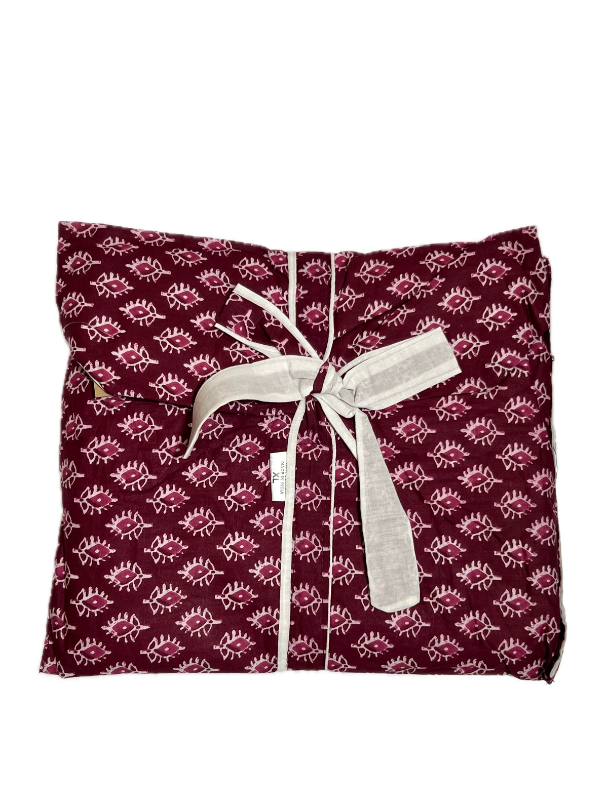 Pijama Camisero Largo Estampado de Algodón para mujer | Bolsa incluida