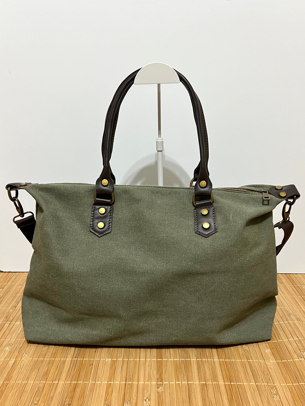 Bolso Personalizado con Iniciales – 49×30×14 cm | Loneta con Asas de Piel