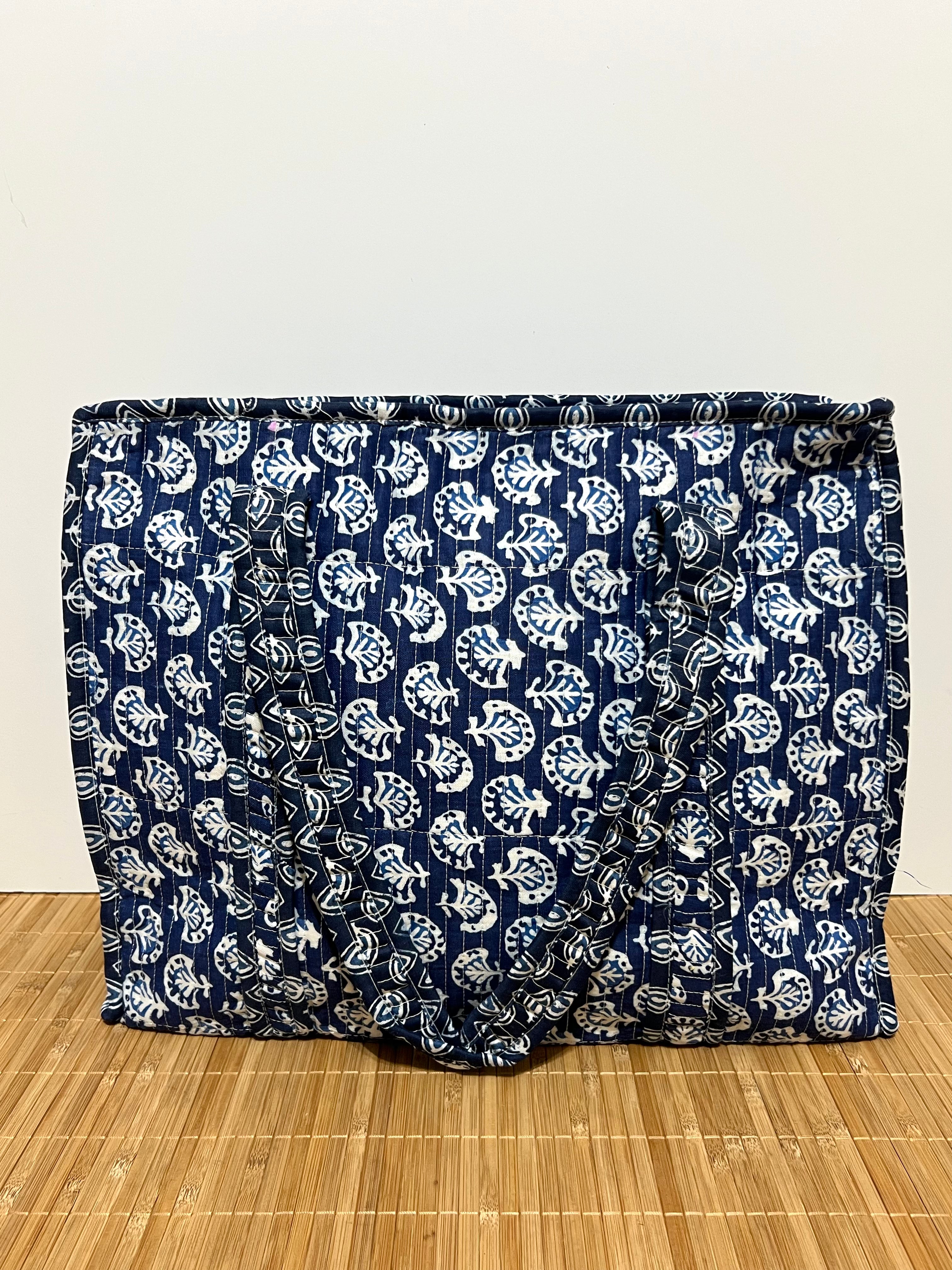 Bolsa viaje algodón Tote bag con cremallera | 45x37x13cm
