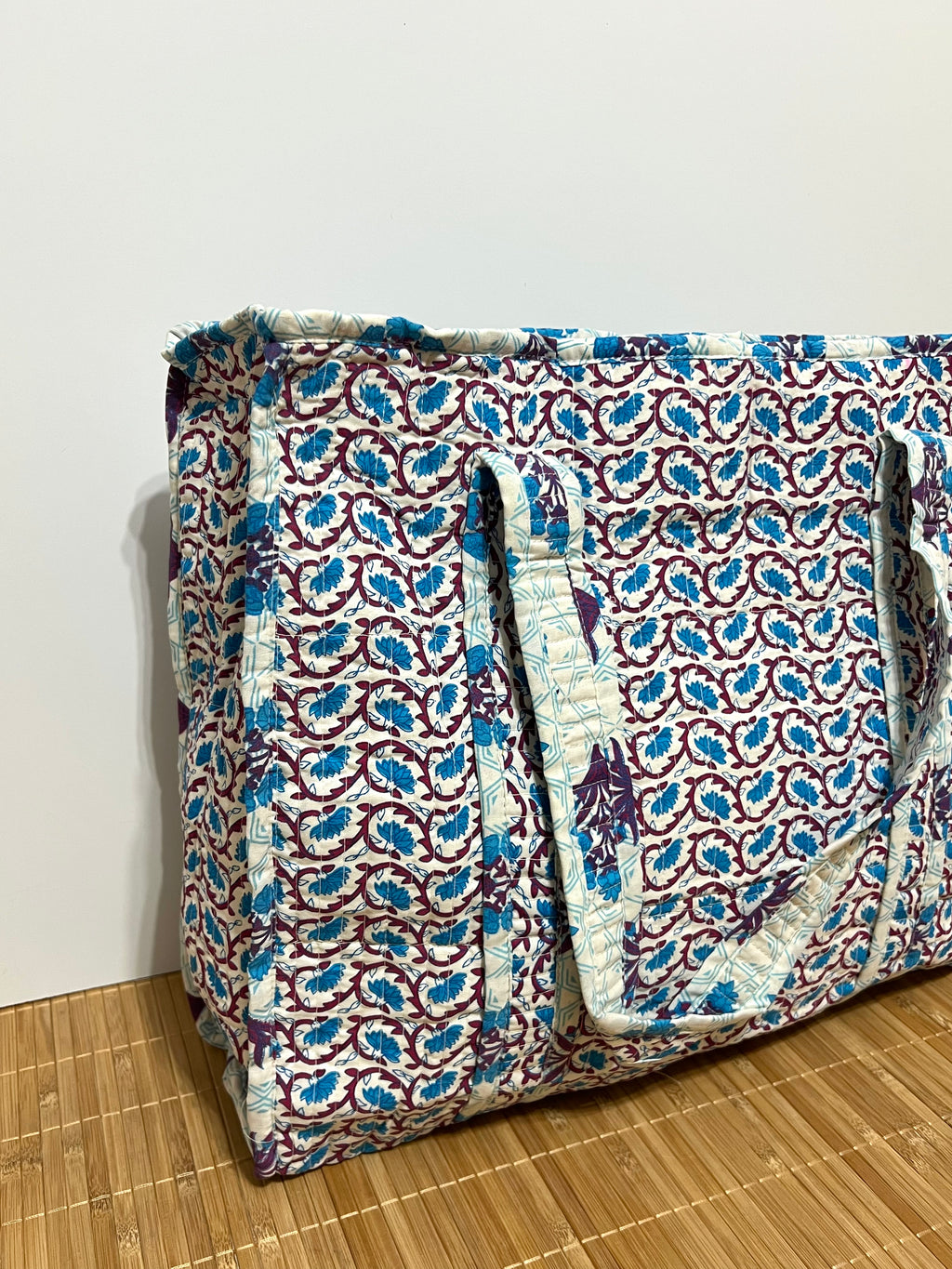 Bolsa viaje algodón Tote bag con cremallera | 45x37x13cm