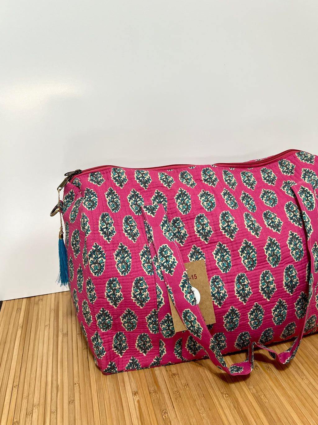 Bolso de viaje estampado de algodón personalizado iniciales – 45 × 33 × 24 cm