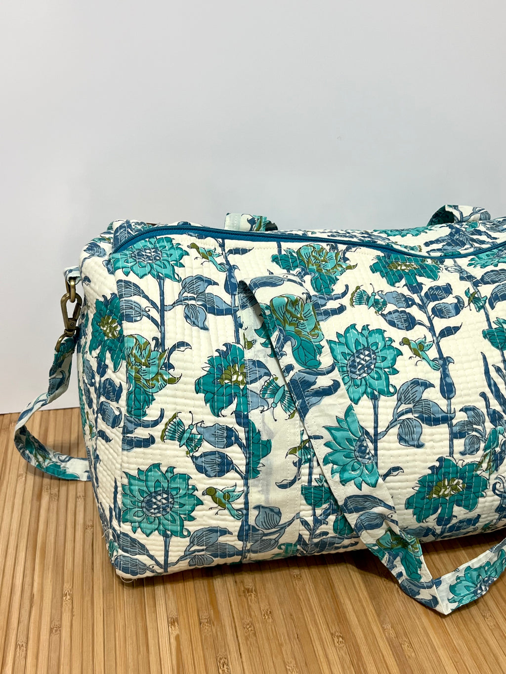 Bolso de viaje estampado de algodón personalizado iniciales – 45 × 33 × 24 cm