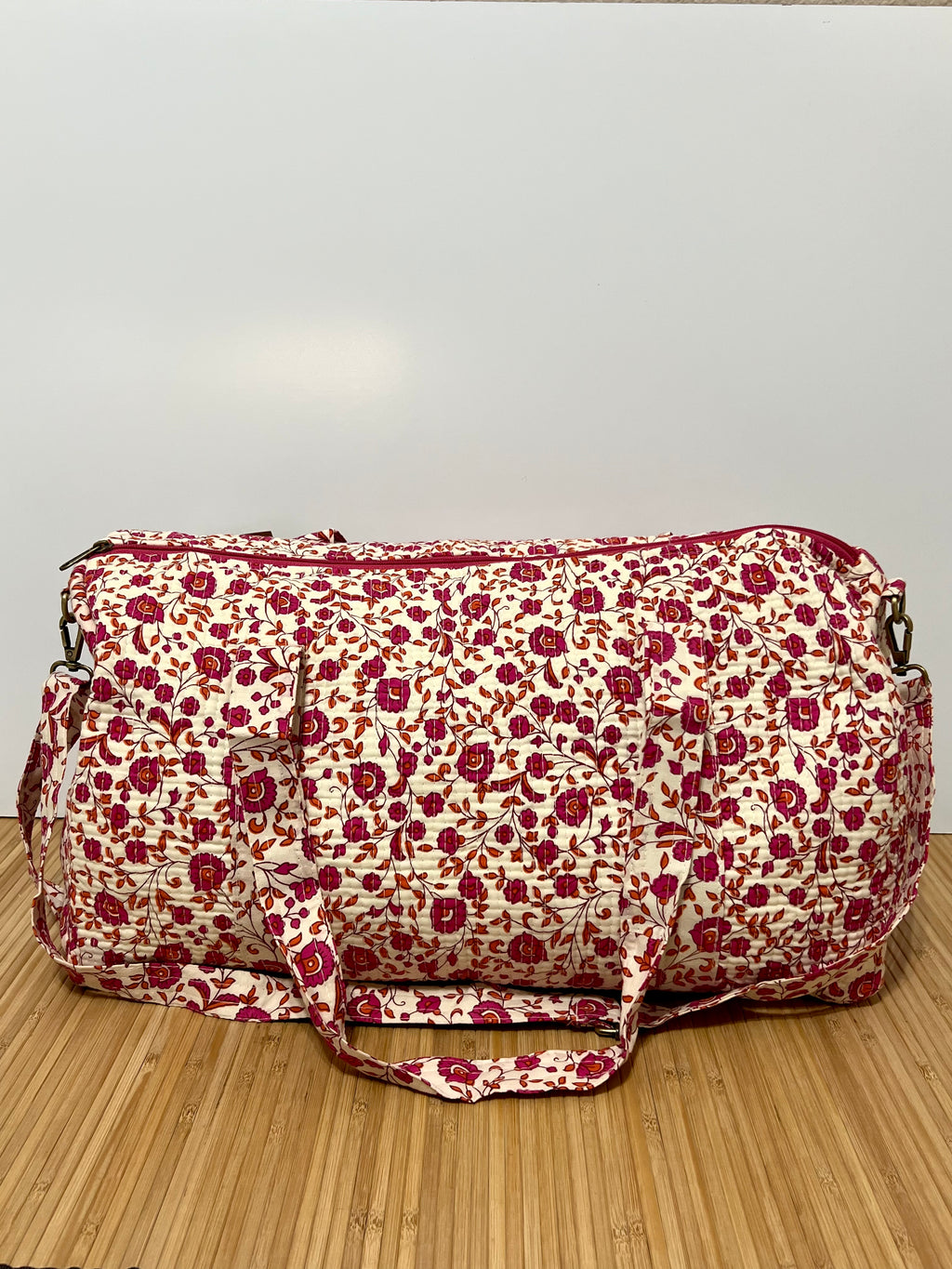 Bolso de viaje estampado de algodón personalizado iniciales – 45 × 33 × 24 cm