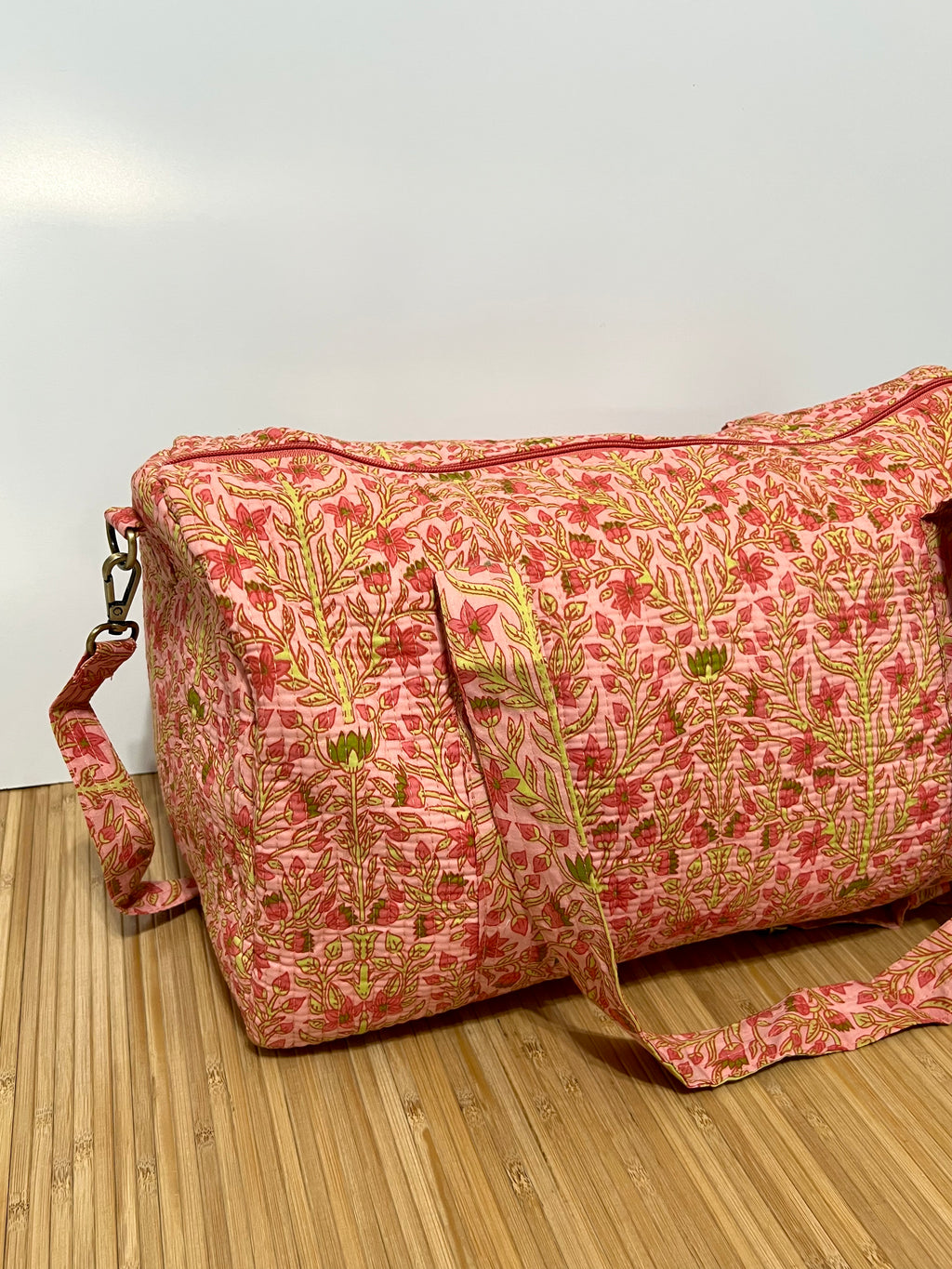 Bolso de viaje estampado de algodón personalizado iniciales – 45 × 33 × 24 cm
