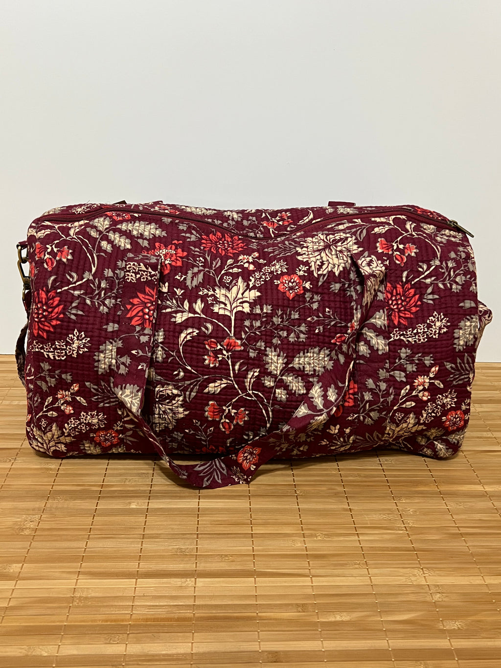 Bolso de viaje estampado de algodón personalizado iniciales – 45 × 33 × 24 cm
