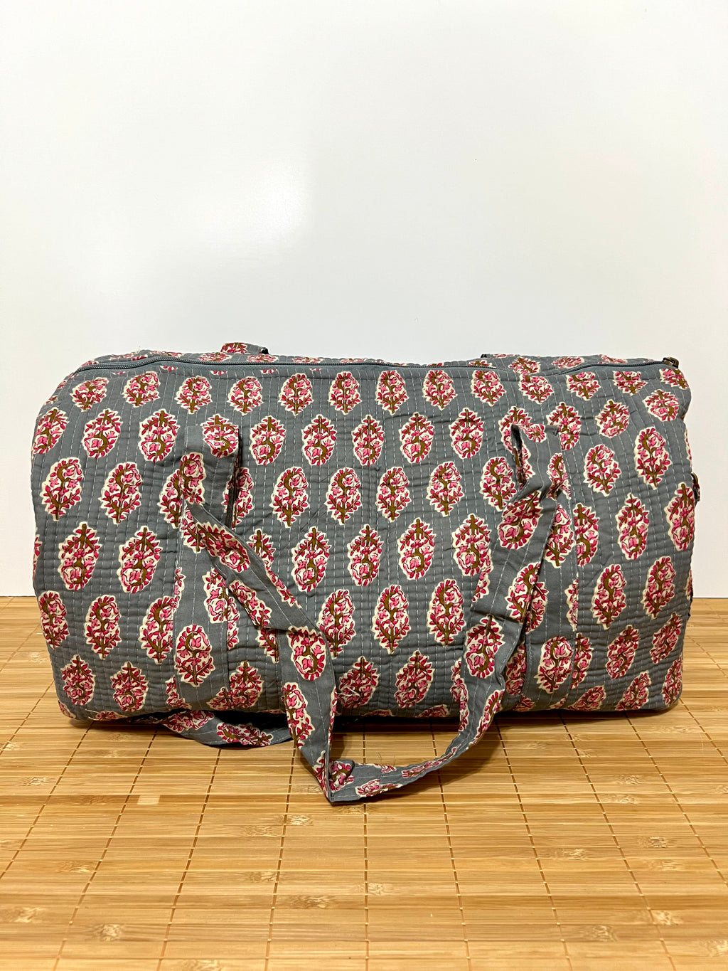 Bolso de viaje estampado de algodón personalizado iniciales – 45 × 33 × 24 cm