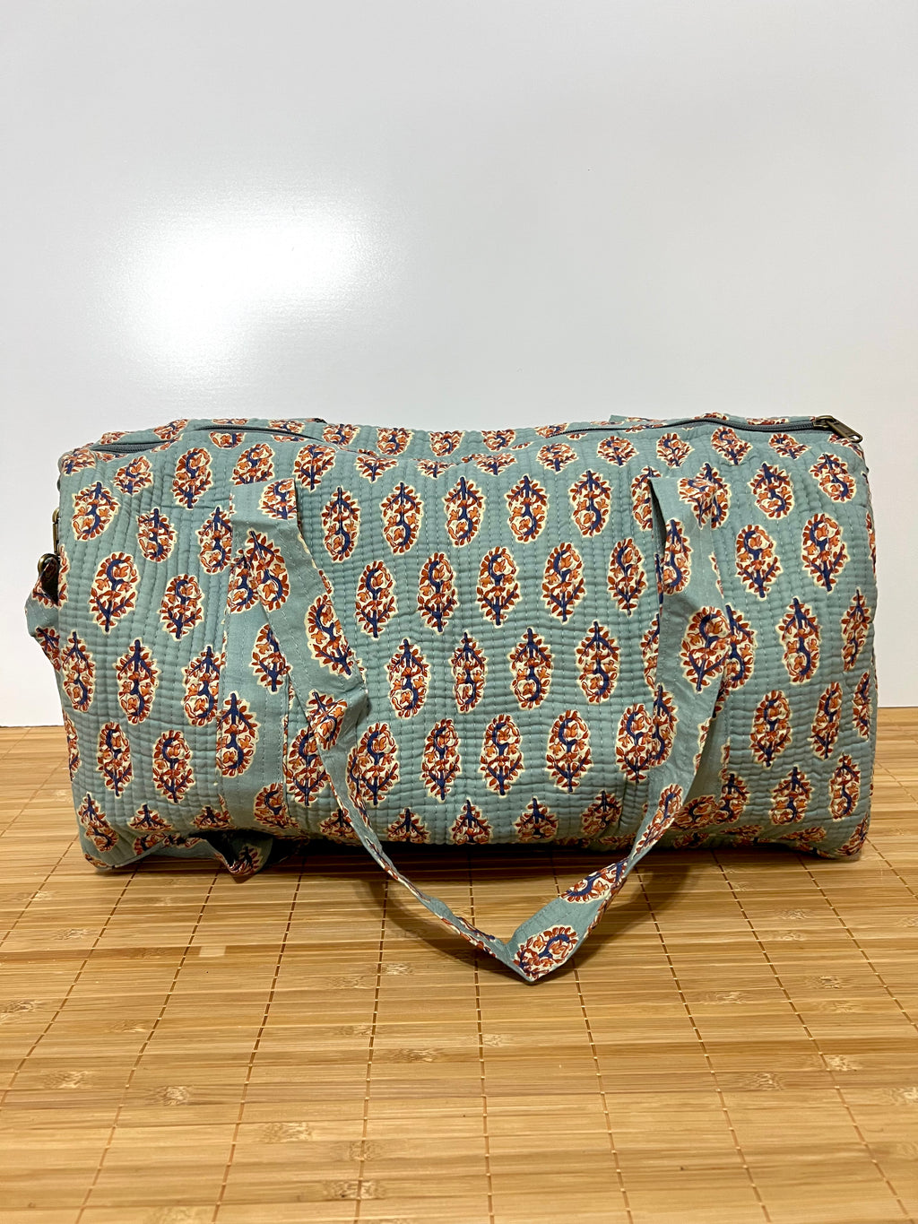 Bolso de viaje estampado de algodón personalizado iniciales – 45 × 33 × 24 cm