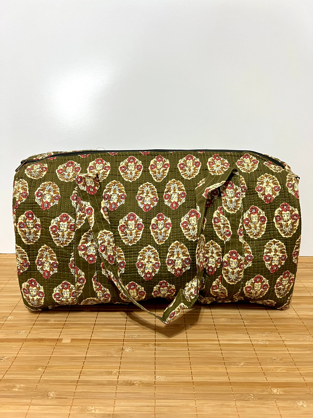 Bolso de viaje estampado de algodón personalizado iniciales – 45 × 33 × 24 cm