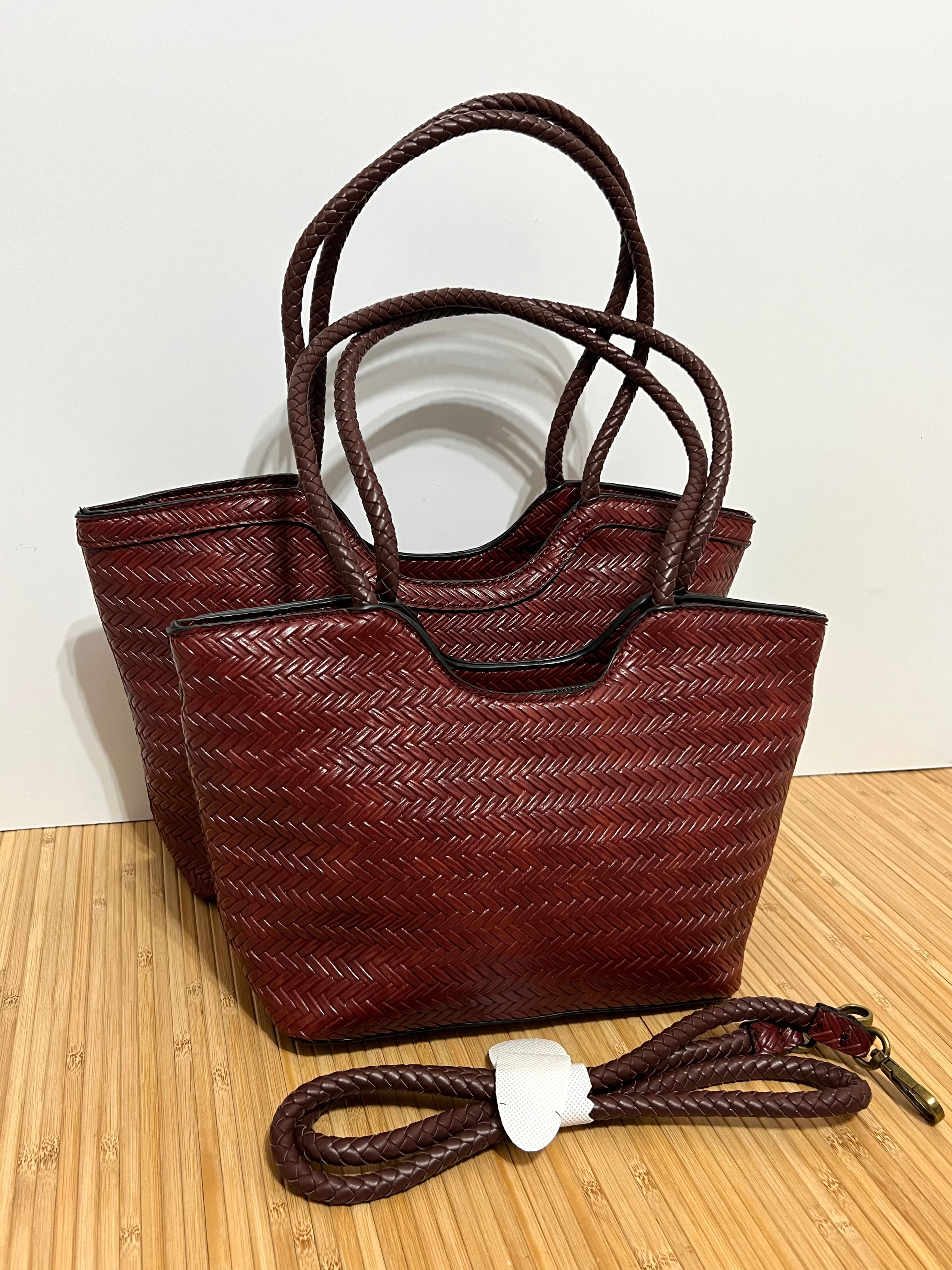 Bolso Capazo Trenzado de hombro con Cremallera | Medidas 33x20x10 cm o 40x24x10 cm