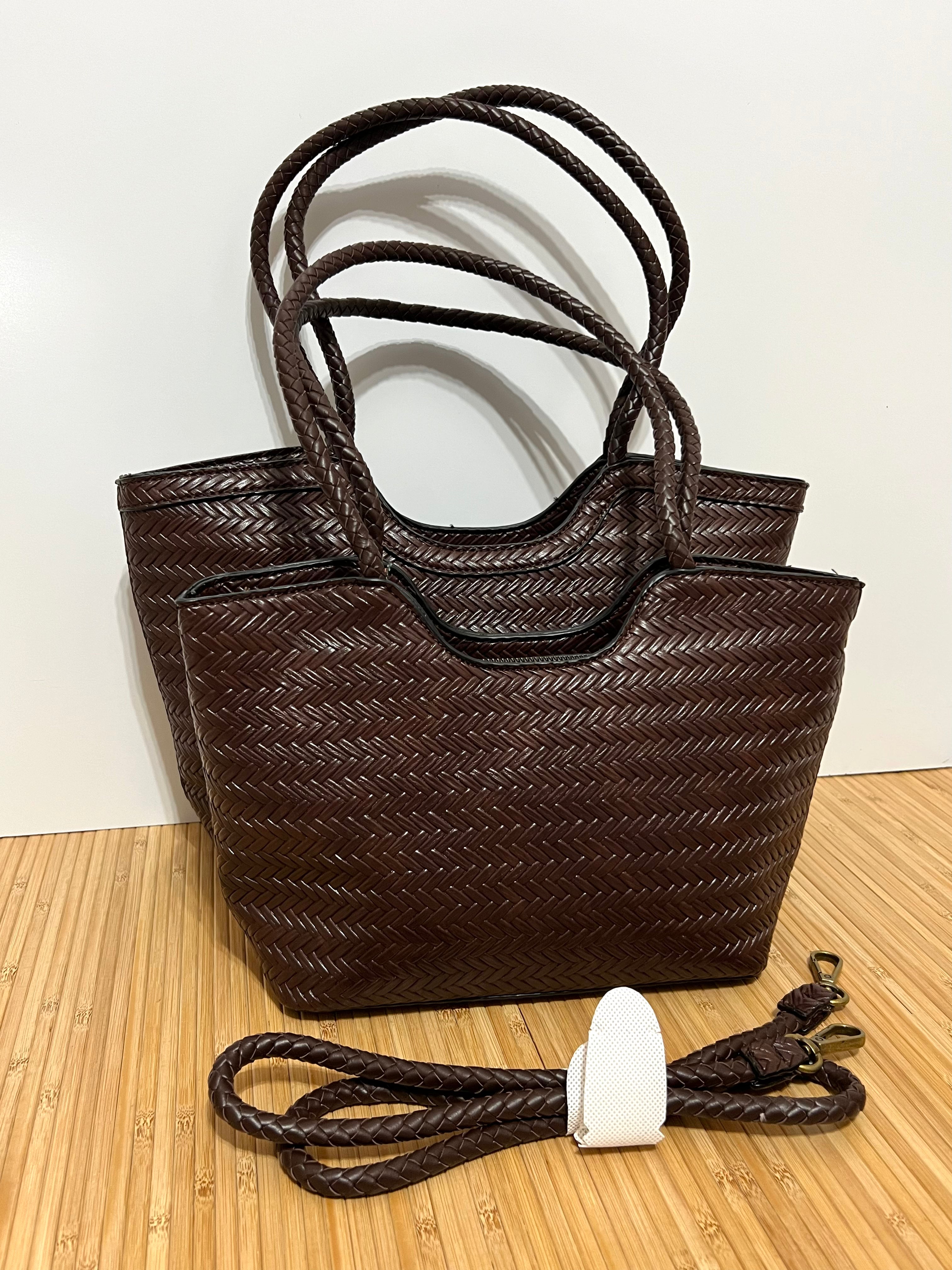Bolso Capazo Trenzado de hombro con Cremallera | Medidas 33x20x10 cm o 40x24x10 cm