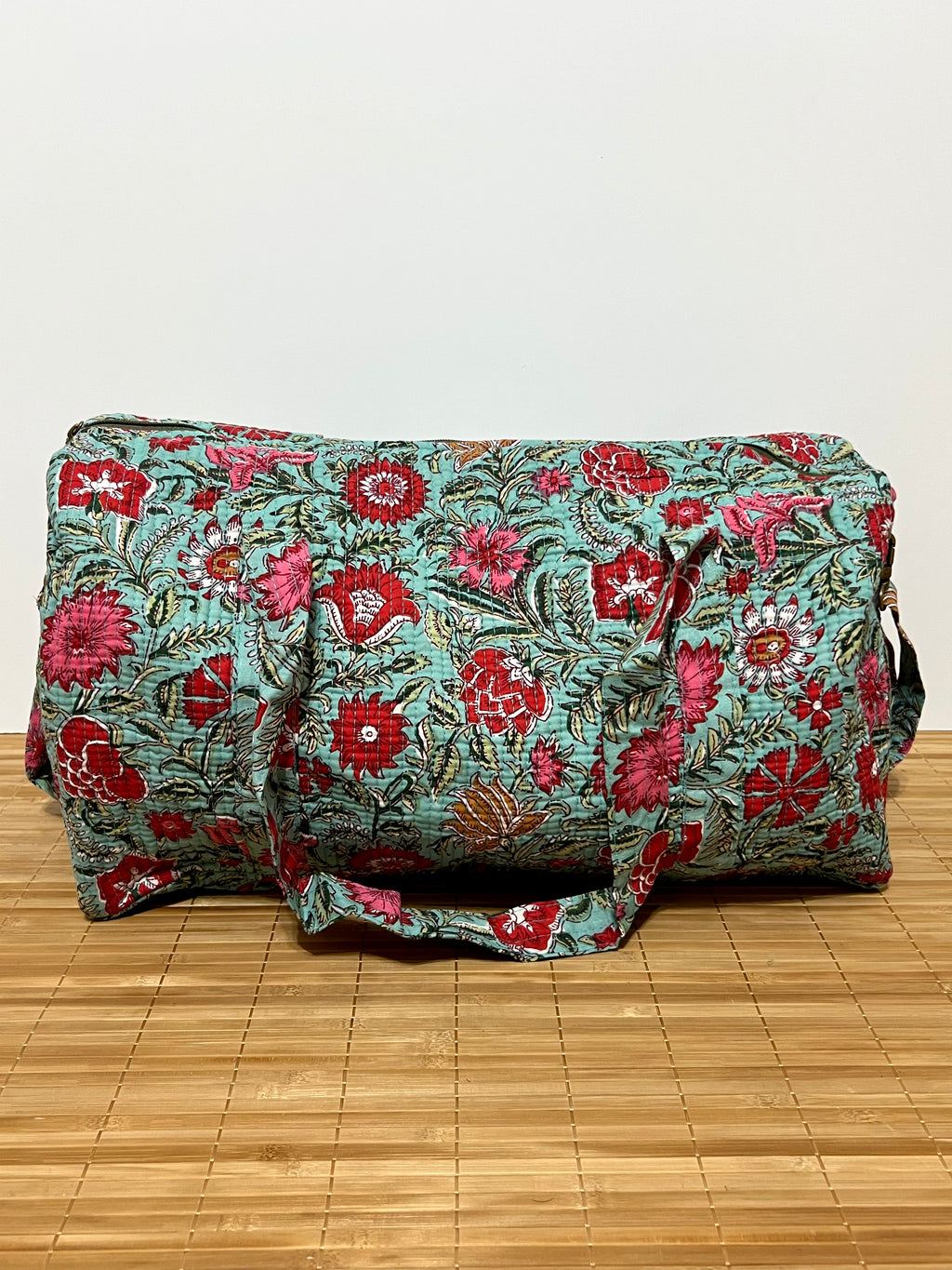 Bolso de viaje estampado de algodón personalizado iniciales – 45 × 33 × 24 cm