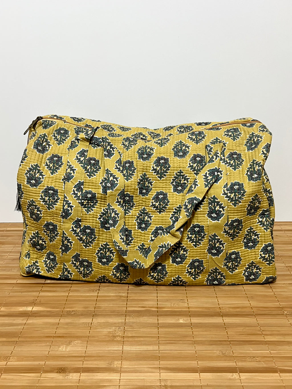 Bolso de viaje estampado de algodón personalizado iniciales – 45 × 33 × 24 cm