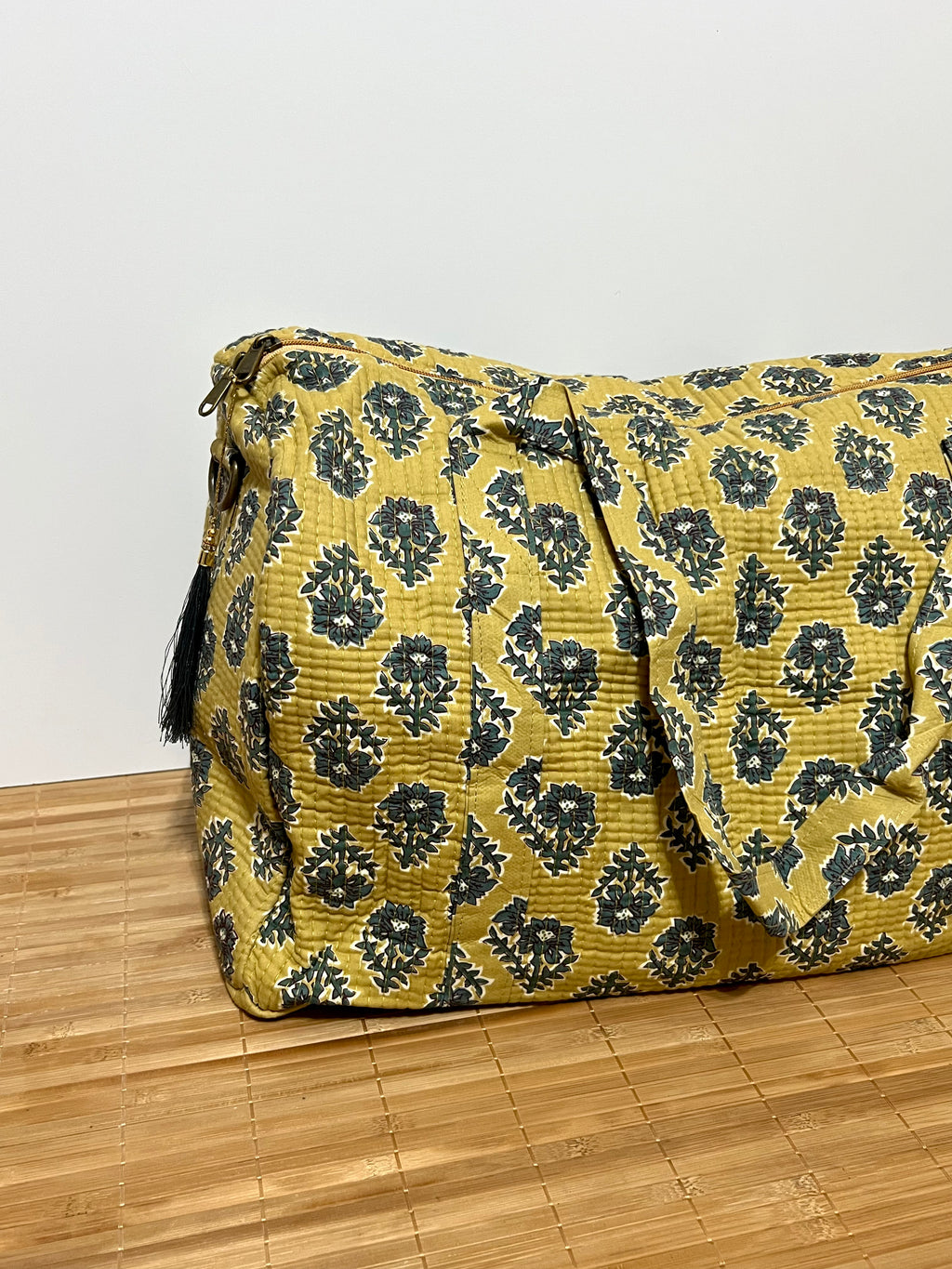 Bolso de viaje estampado de algodón personalizado iniciales – 45 × 33 × 24 cm