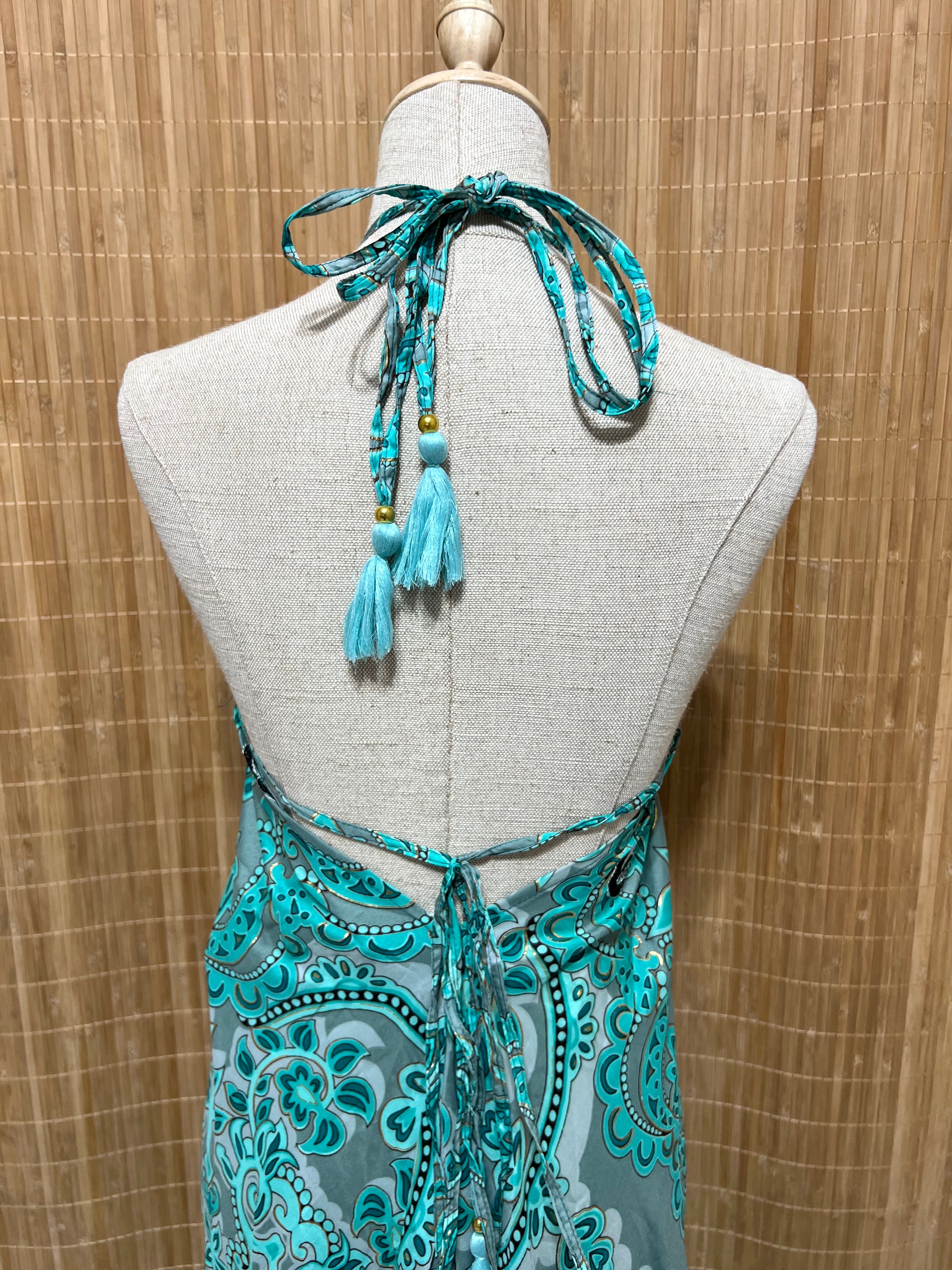 Vestido Indio Largo Boho Espalda en V | Para Festivales y Verano